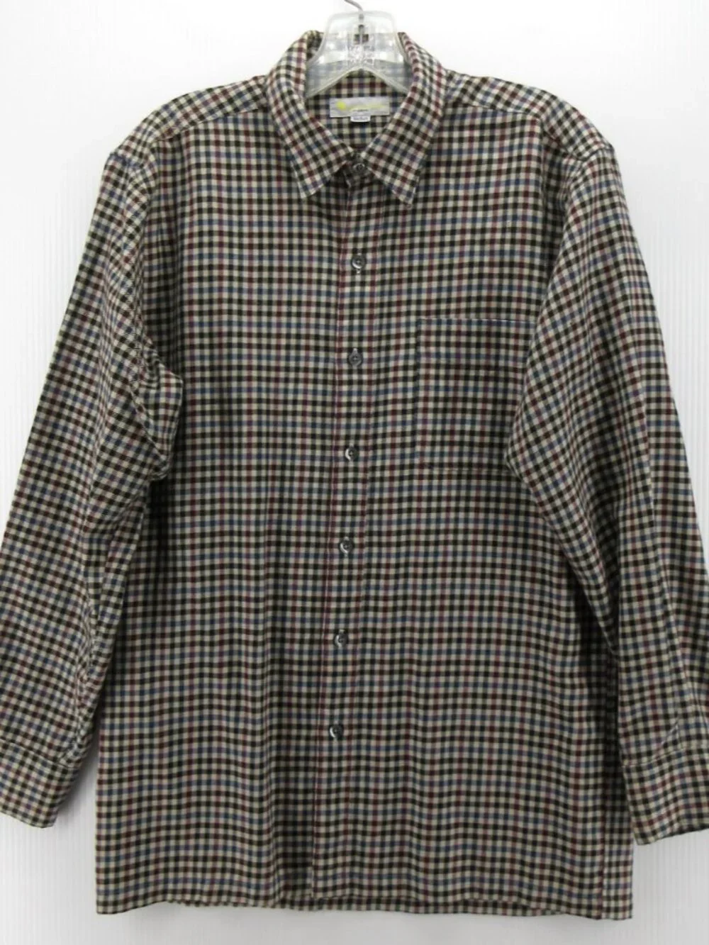 Aquas cutum Of London Shirt Medium Wool Plaid Button Down Heritage